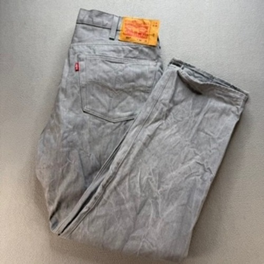 Levis 501 XX Jeans Mens 40x32 (fits 36x29) Gray Straight Leg Button Fly Denim